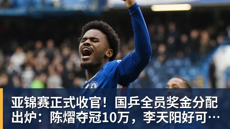 米兰体育亚锦赛正式收官！国乒全员奖金分配出炉：陈熠夺冠10万，李天阳好可惜，温瑞博太憋屈，还不够买一张来回的机票！差距太大